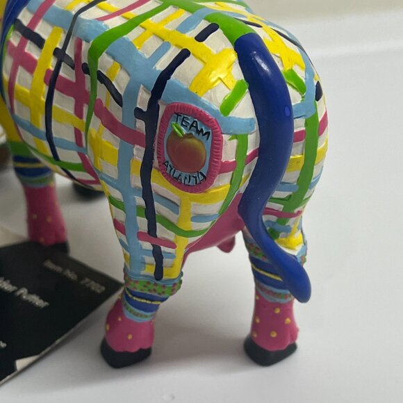 Cow Parade Miss Udder Putter Golfing Cow #7702 Team Atlanta Resin Figure - Picture 6 of 9
